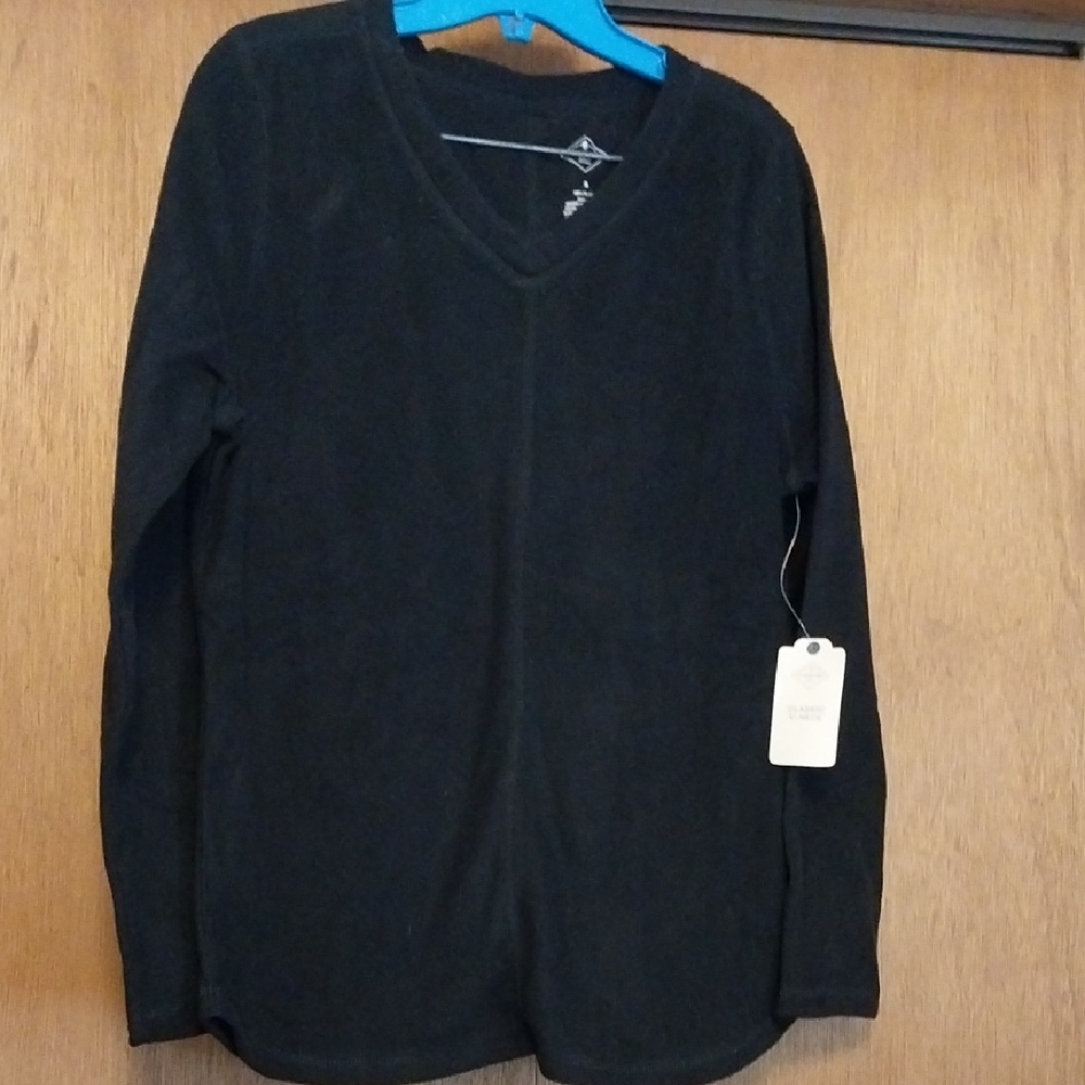 St. John's Bay Black Classic V-Neck Sweater